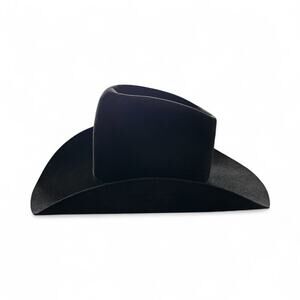 Resistol Self- Conforming Western XXX Beaver Black Cowboy Hat Size 7